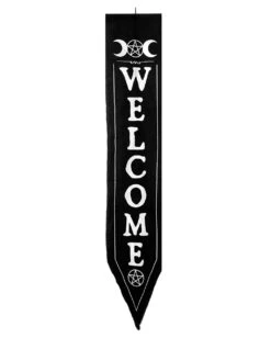 Witches Welcome Banner 2-tlg. Set -Halloween Dekorations Geschäft witches welcome banner set hexen dekoration halloween dekoration wicca decoration 52611 03