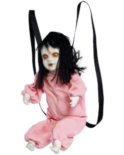 Animierte Zombie Puppe Zum Umschnallen 57cm -Halloween Dekorations Geschäft zappelnde zombie puppe zum umschnallen fidgeting zombie strap on doll halloween animatronic rucksack 53370 3