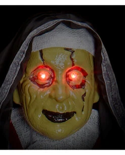 Untote Nonne Mit Blinkenden Augen 137cm -Halloween Dekorations Geschäft zombie nonne mit blinkenden augen zombie nun with blinking eyes halloween haengefigur halloween deko 51742 03