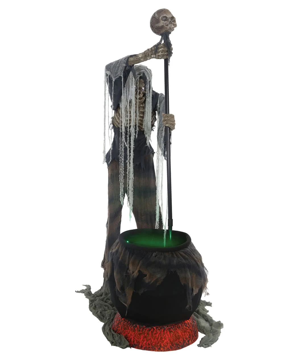 Zombie Skelett Mit Hexenkessel Animatronic 2 Zombie Skelett Mit Hexenkessel Animatronic